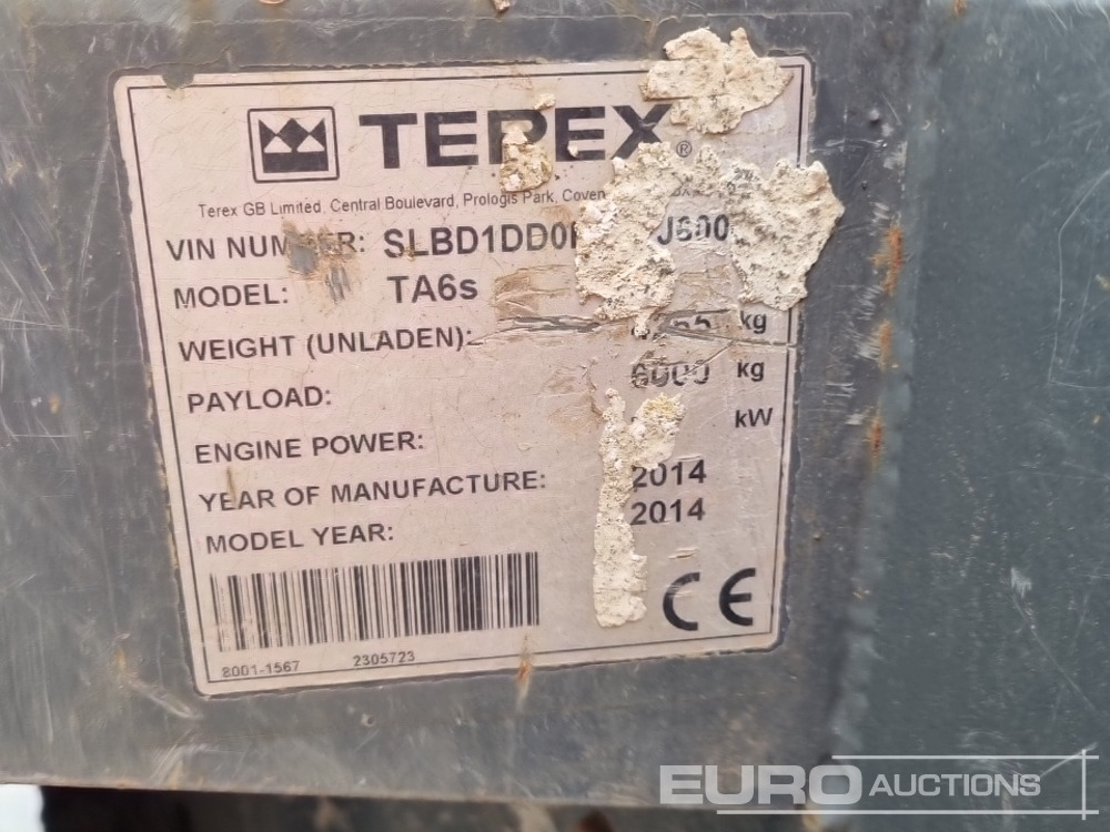 Kompaktdumper 2014 Terex TA6S: bilde 39