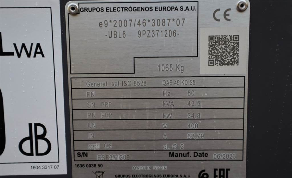 Elektrisk generator Atlas Copco QAS 45 KD S5 Valid inspection, *Guarantee! Diesel,: bilde 11
