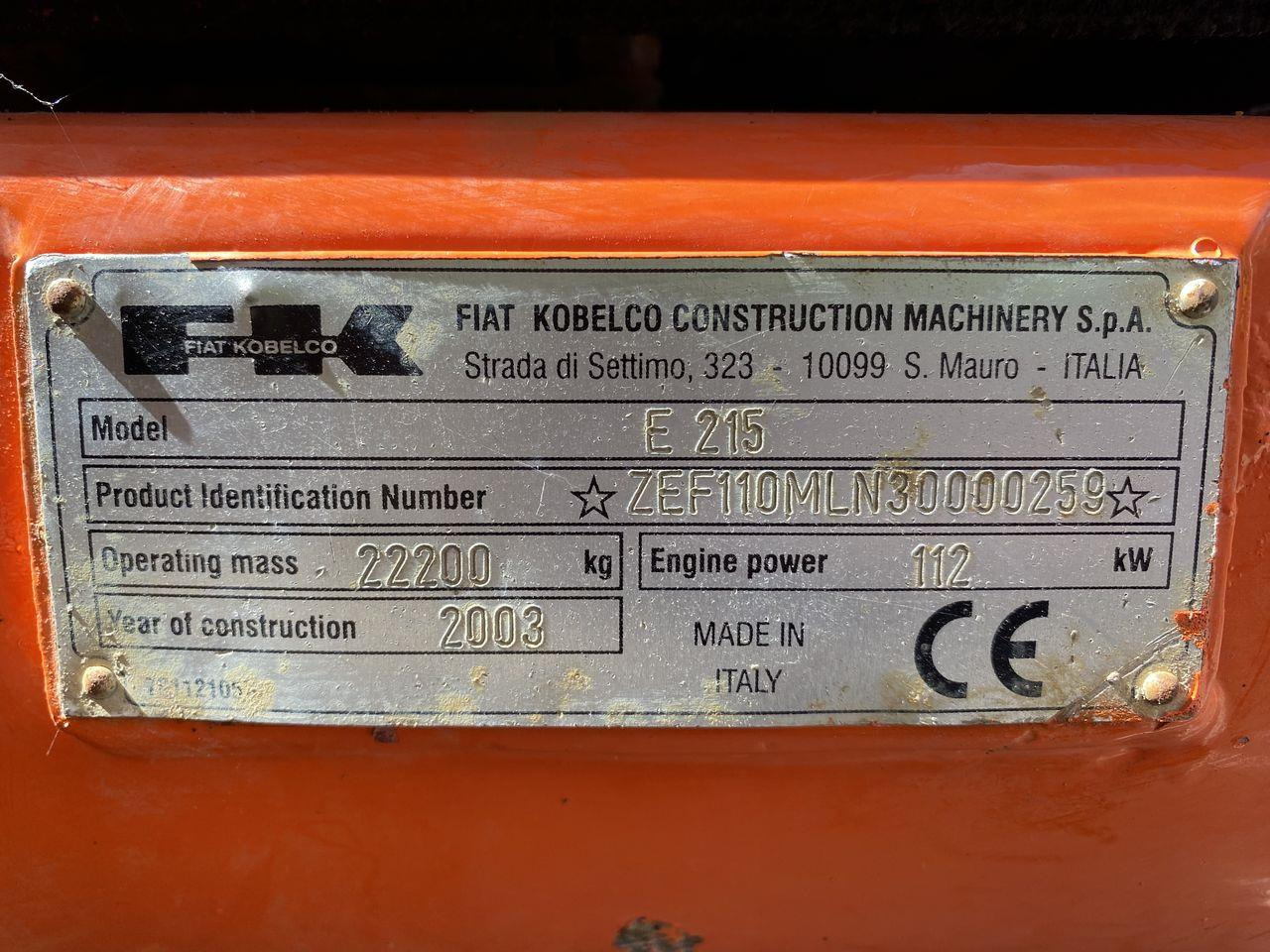 Beltegraver Fiat Kobelco E215