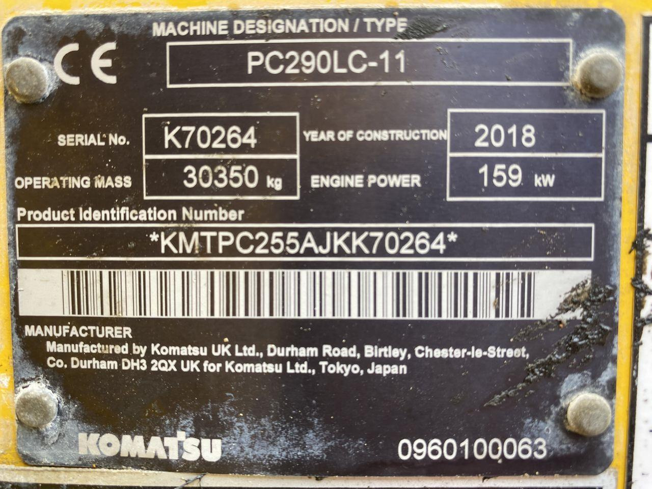 Beltegraver Komatsu PC290LC-11