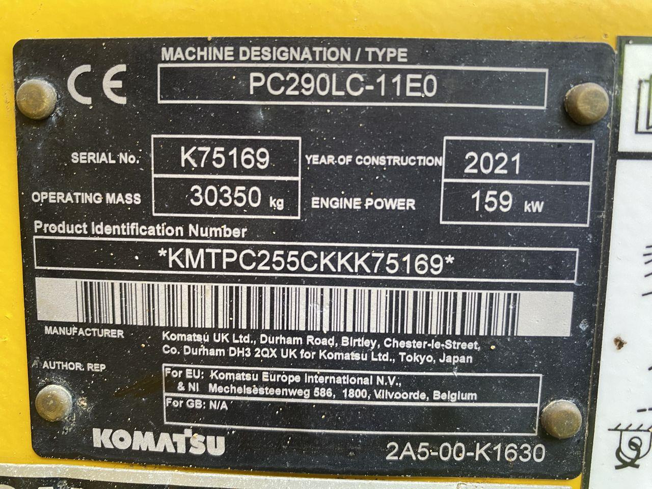 Beltegraver Komatsu PC290LC-11EO