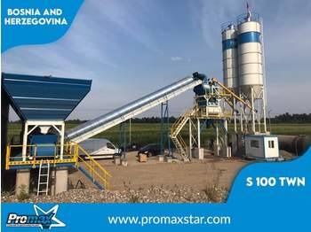 PROMAX Stationary Concrete Batching Plant S100-TWN (100m3/h) - Betongfabrikk