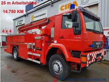 MAN 18.280 4x4 25m Steiger Montage-Dach Feuerwehr - Billift