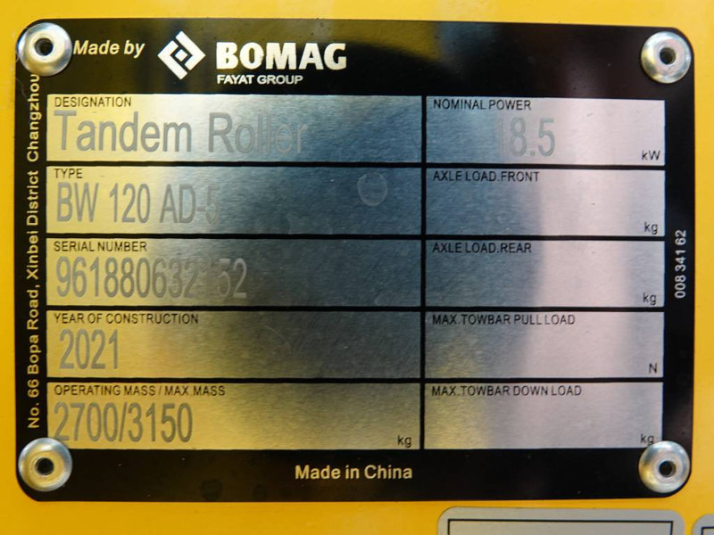 Vals Bomag BW120AD-5 - 200 Hours! Kubota Engine: bilde 18