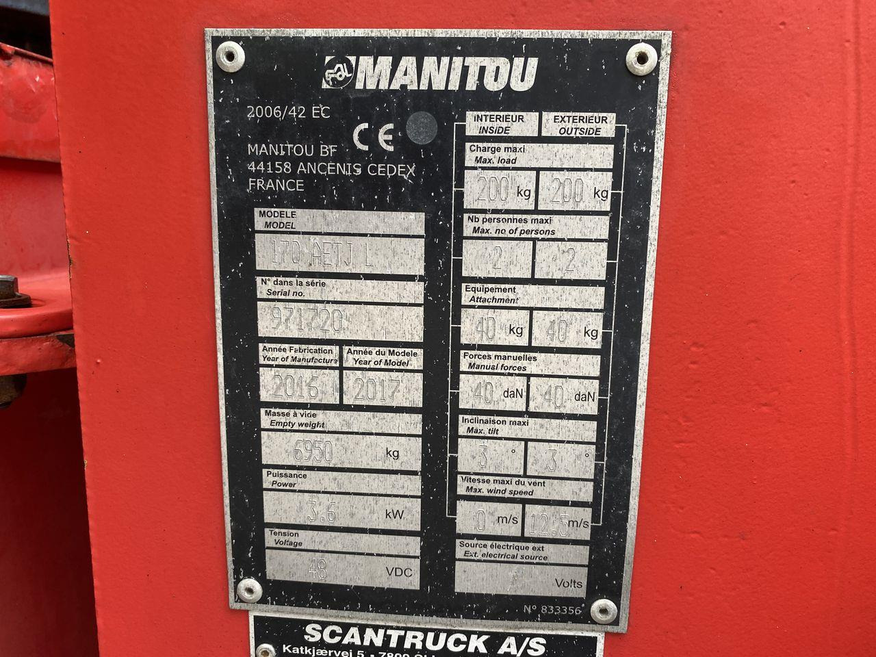 Bomlift Manitou 170AETJ-L