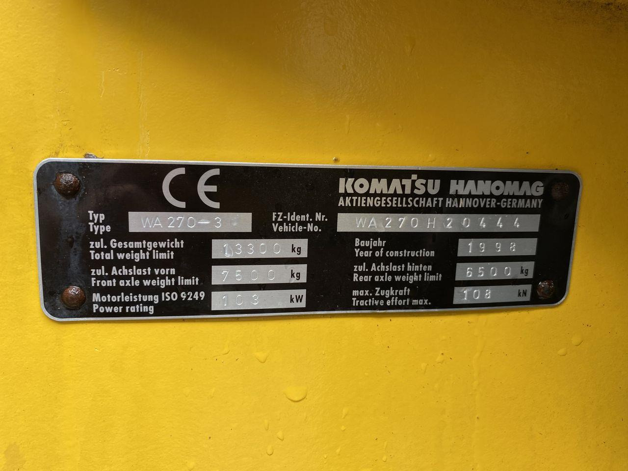 Hjullaster Komatsu WA270-3