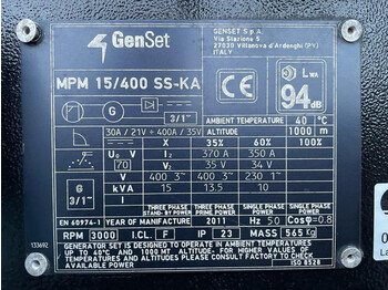 Elektrisk generator Kubota GenSet MPM 15/400 SS-KA 15 kVA 400 Amp Silent Las generatorset: bilde 3