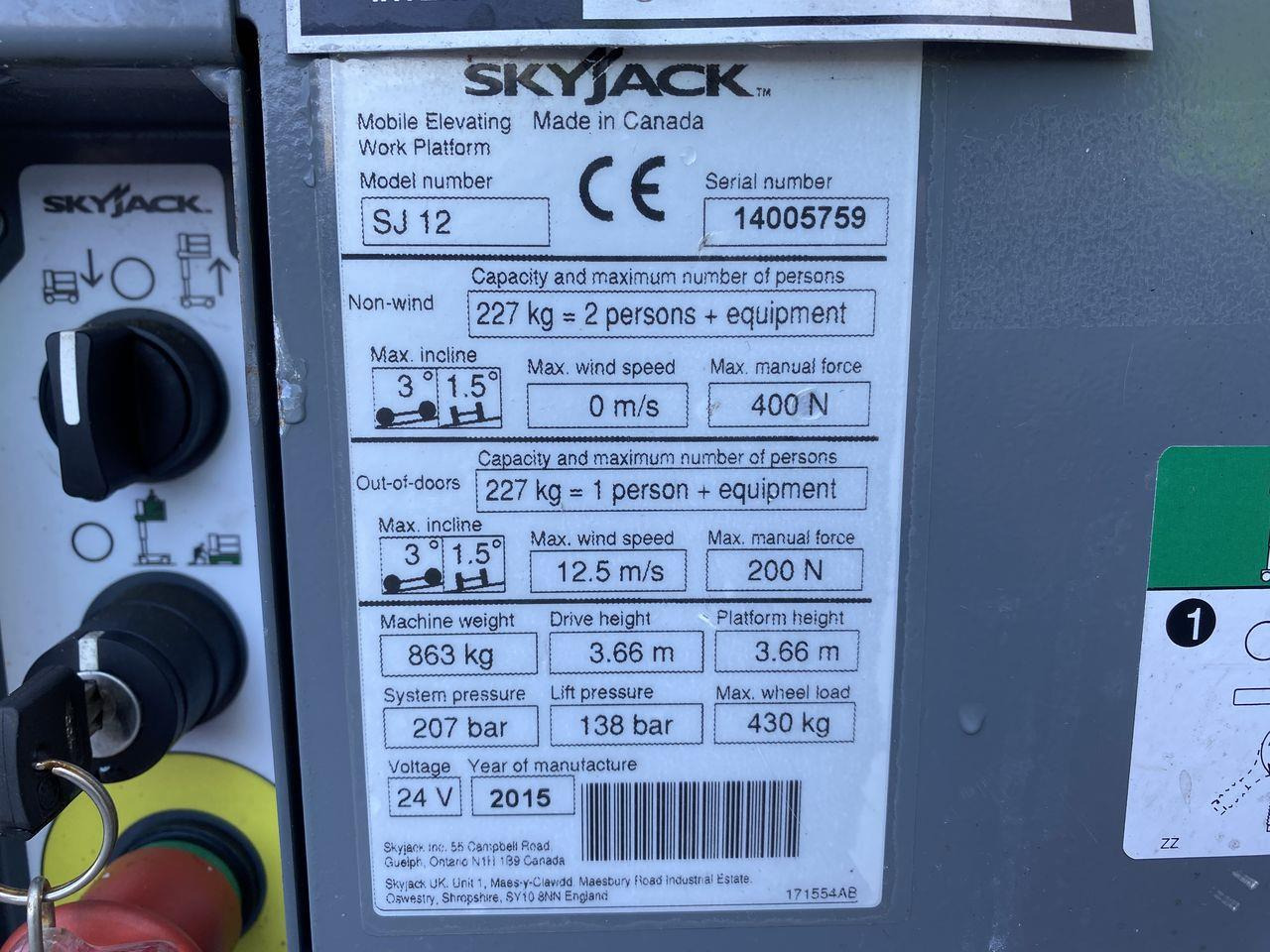 Mastlift Skyjack SJ12