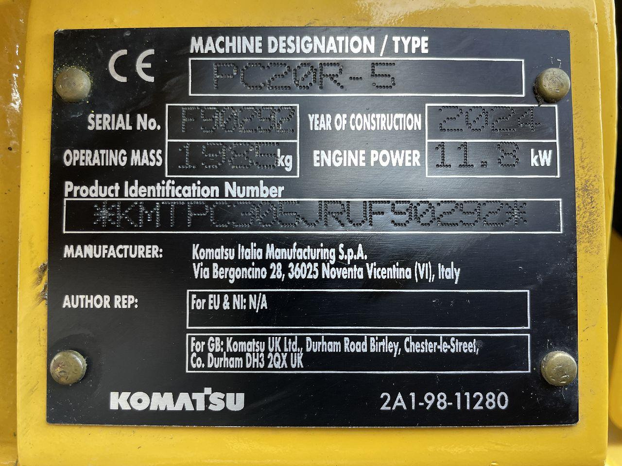Minigraver Komatsu PC20R-5