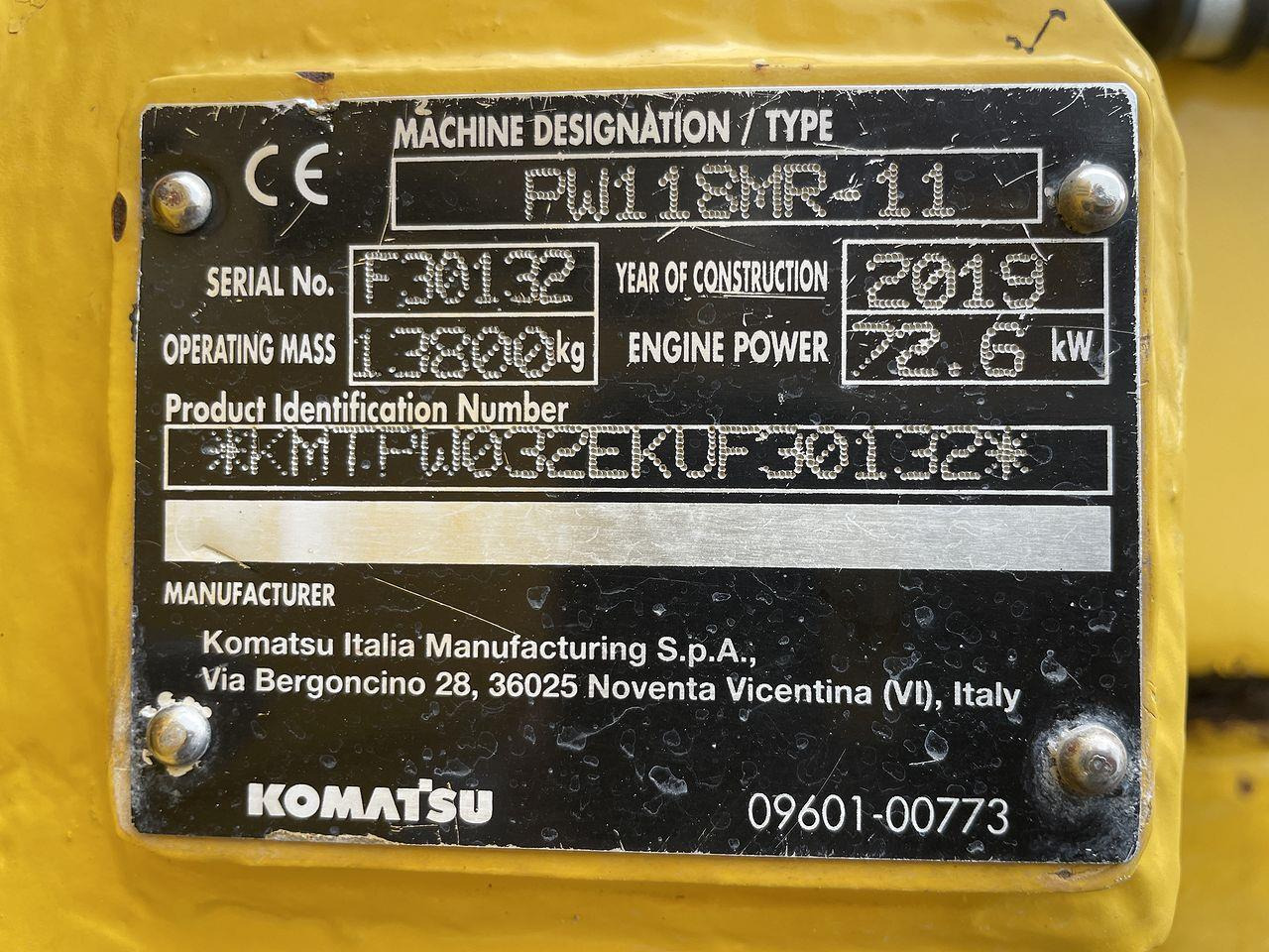 Minigraver Komatsu PW118MR-11