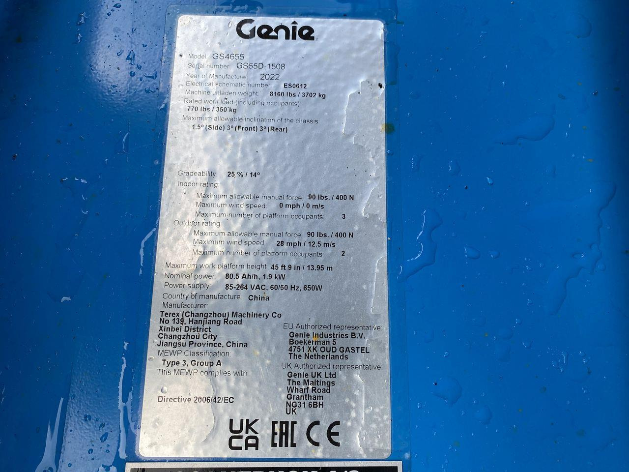 Sakselift Genie GS4655