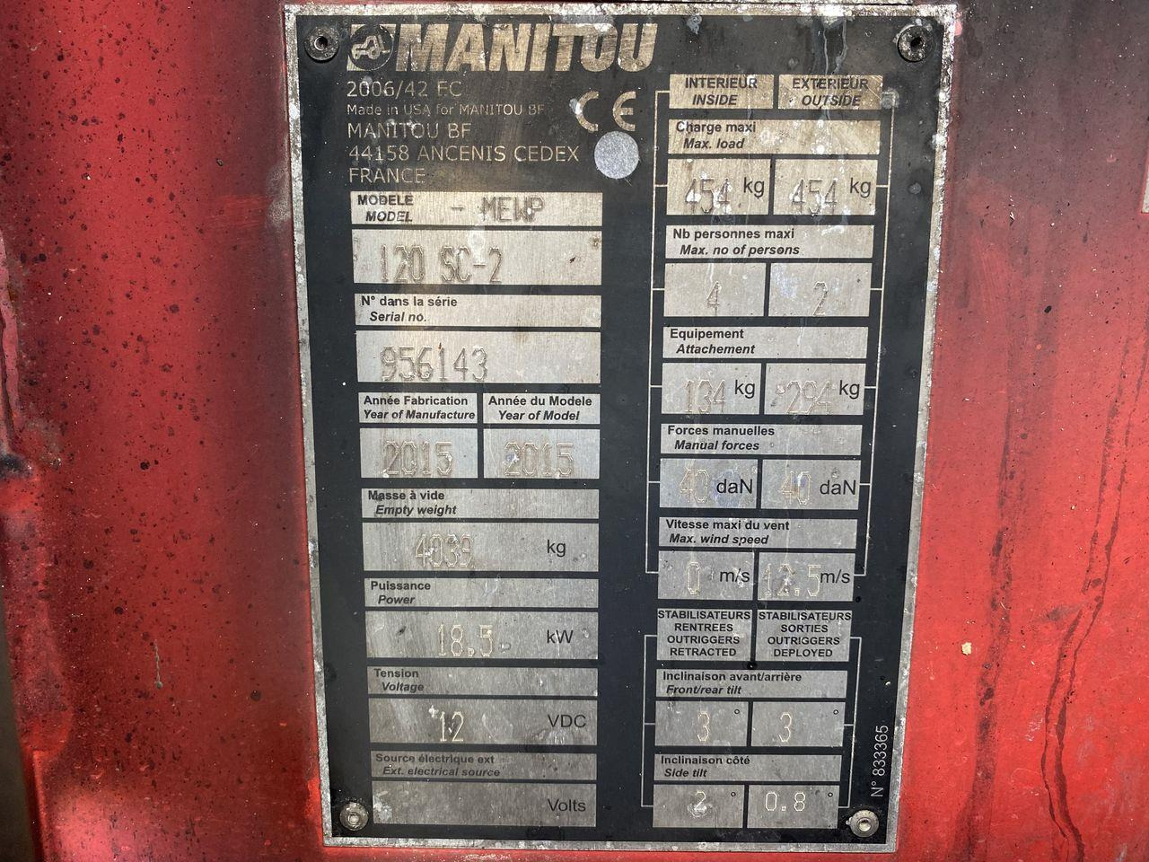 Sakselift Manitou 120SC