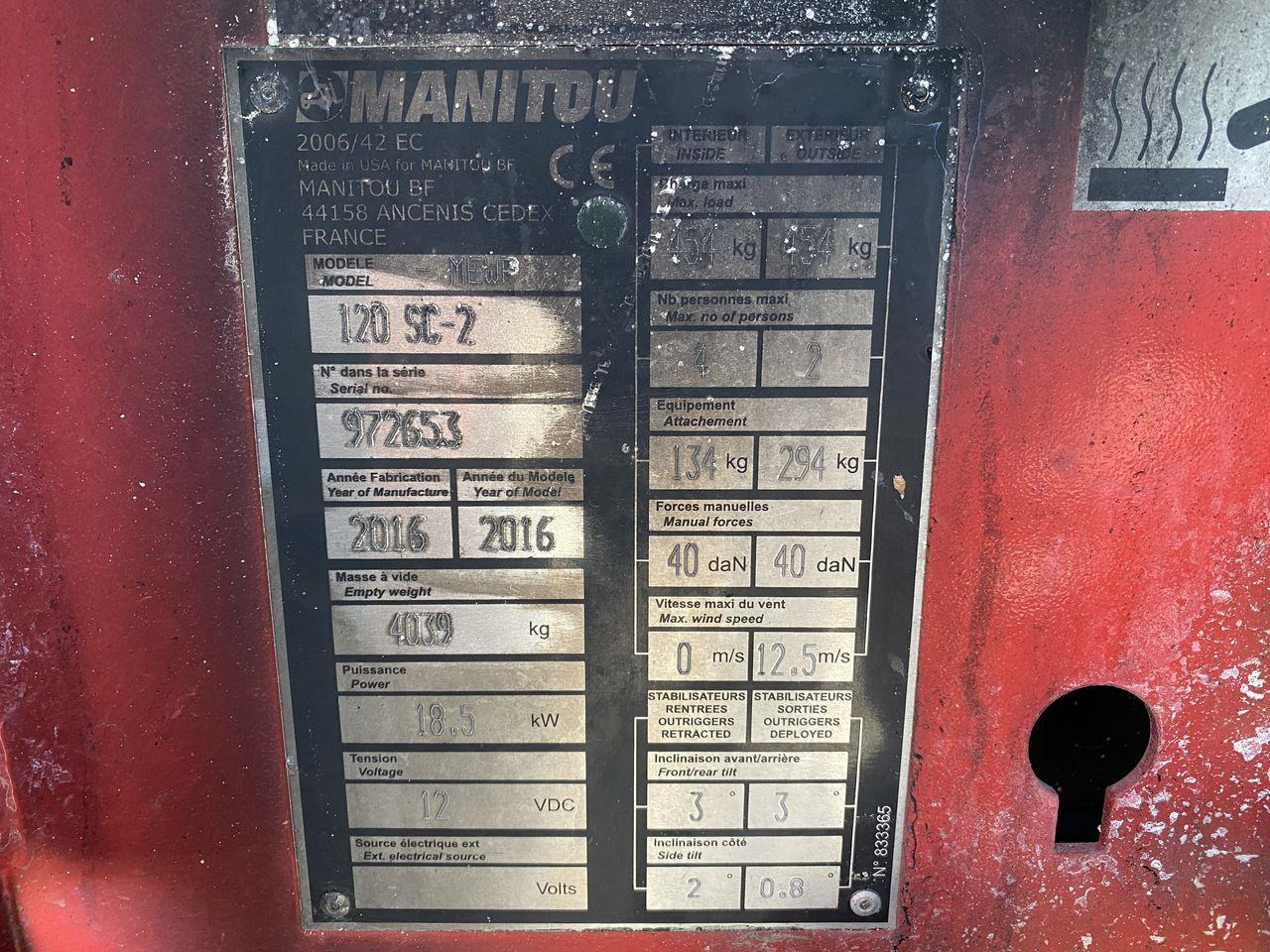 Sakselift Manitou 120SC