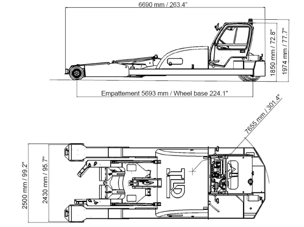Pushbacktraktor TLD Towbarless Pushback TPX 100 E: bilde 5