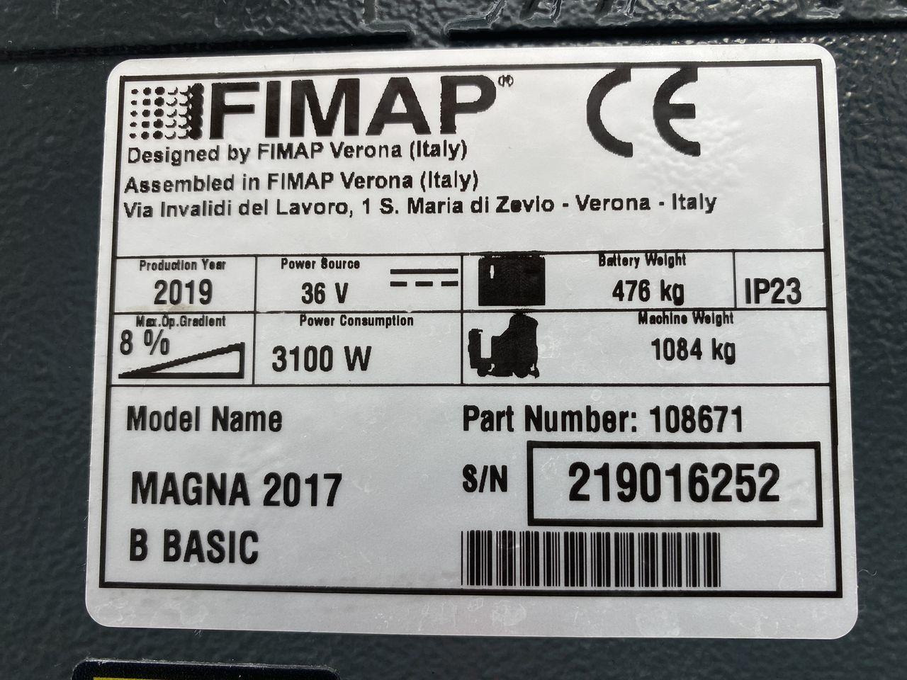 Rengjøringsmaskin FIMAP MAGNA 2017