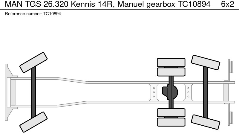 Planbil, Kranbil MAN TGS 26.320 Kennis 14R, Manuel gearbox: bilde 9
