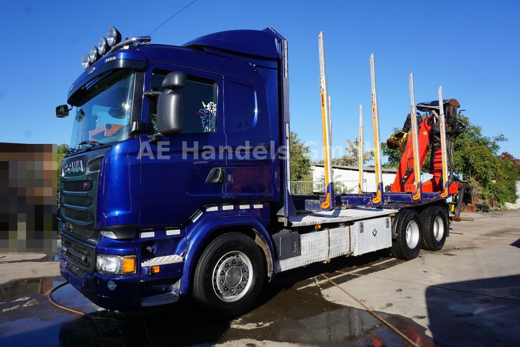 Tømmerbil, Kranbil Scania R580 V8 LL 6x4 Palfinger-M120Z79 *Retarder/ACC: bilde 2