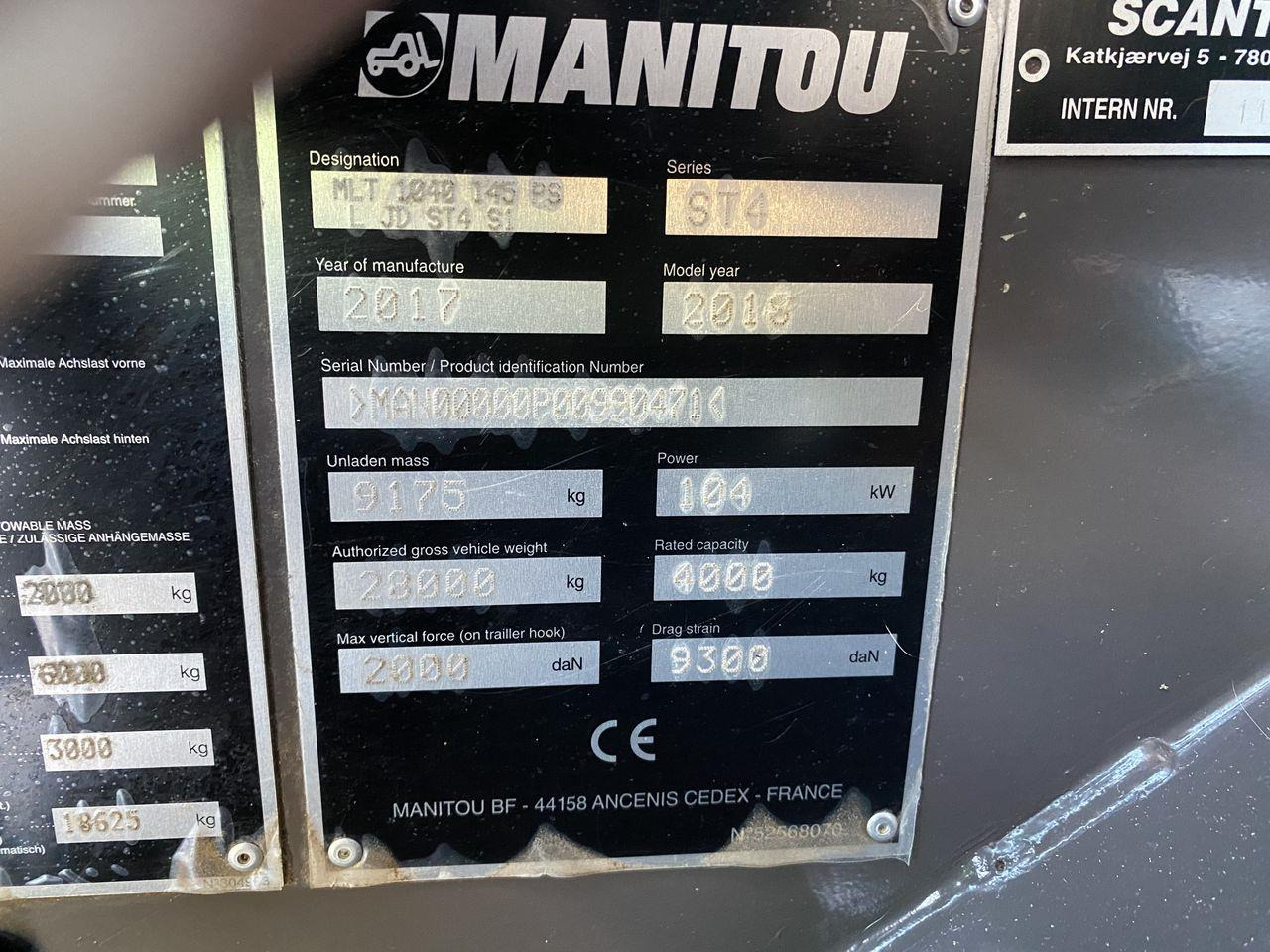 Teleskoplastere Manitou MLT1040-145PS ELITE