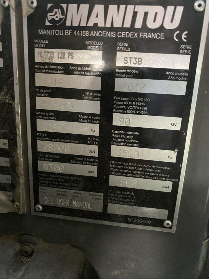 Teleskoplastere Manitou MLT735-120PS Elite