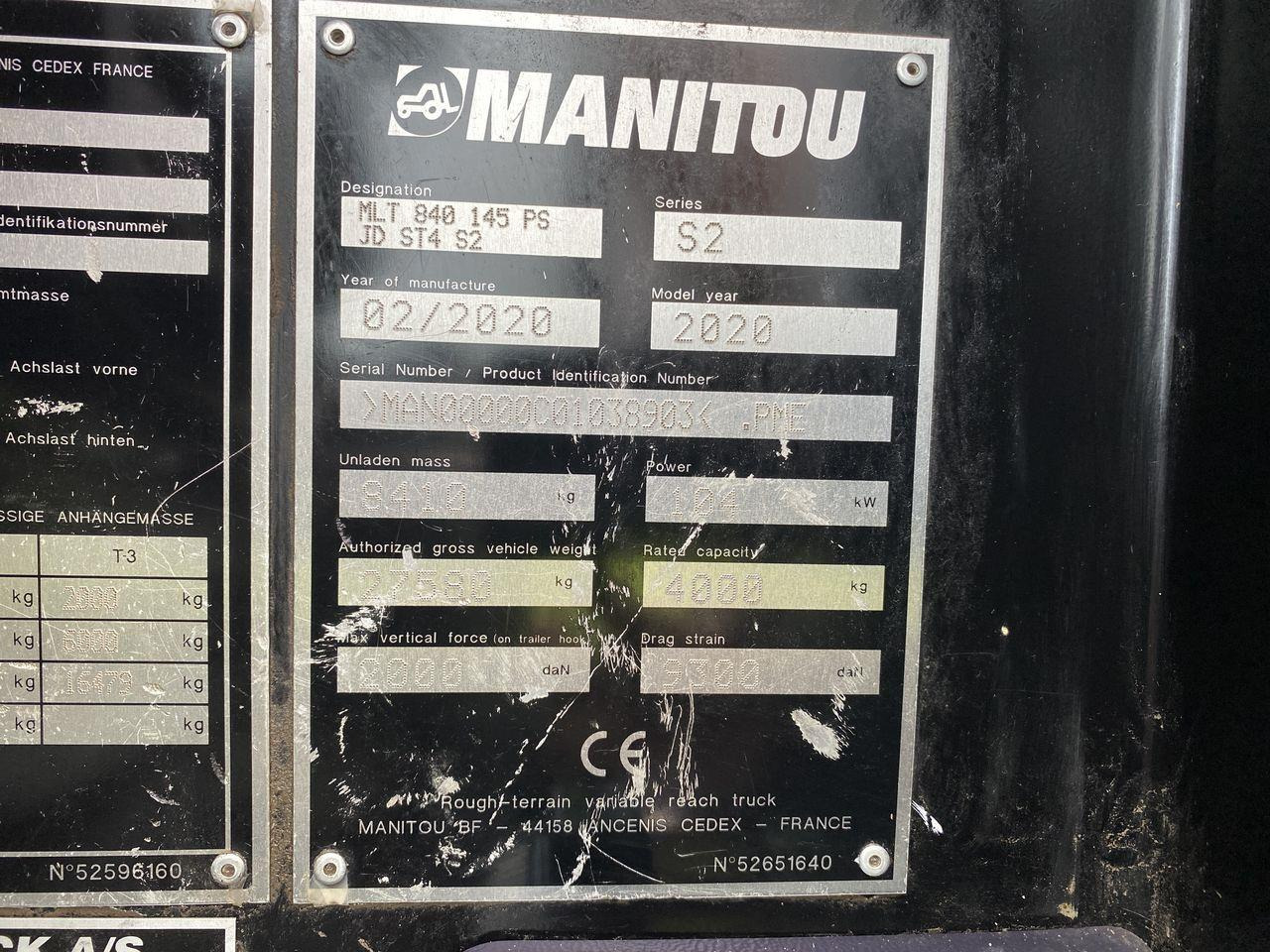 Teleskoplastere Manitou MLT840-145PS ELITE