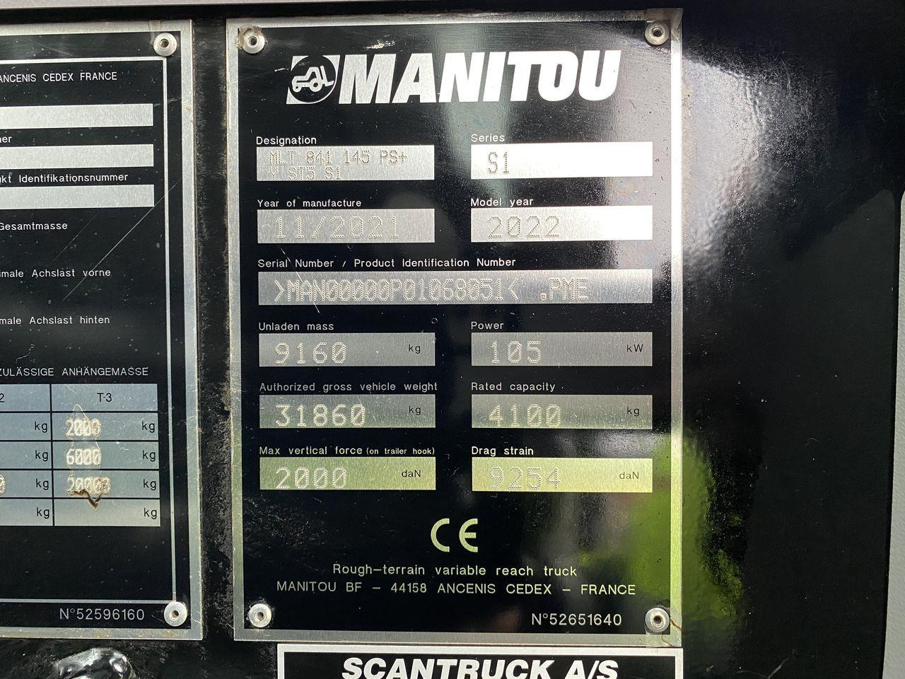 Teleskoplastere Manitou MLT841-145PS+ ELITE ST5