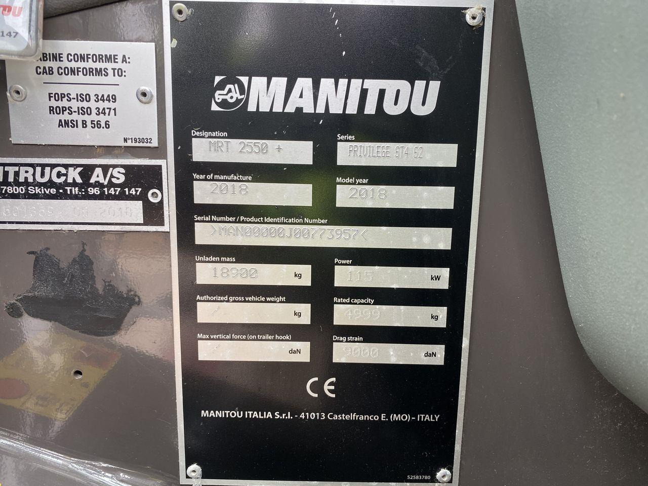 Teleskoplastere Manitou MRT2550P+ ST4