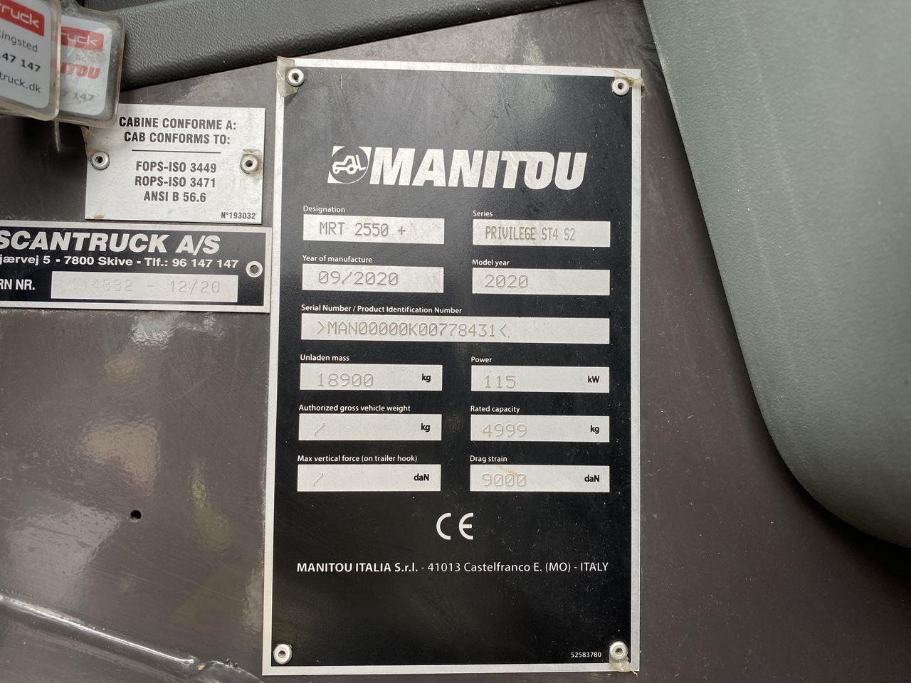 Teleskoplastere Manitou MRT2550P+ ST4