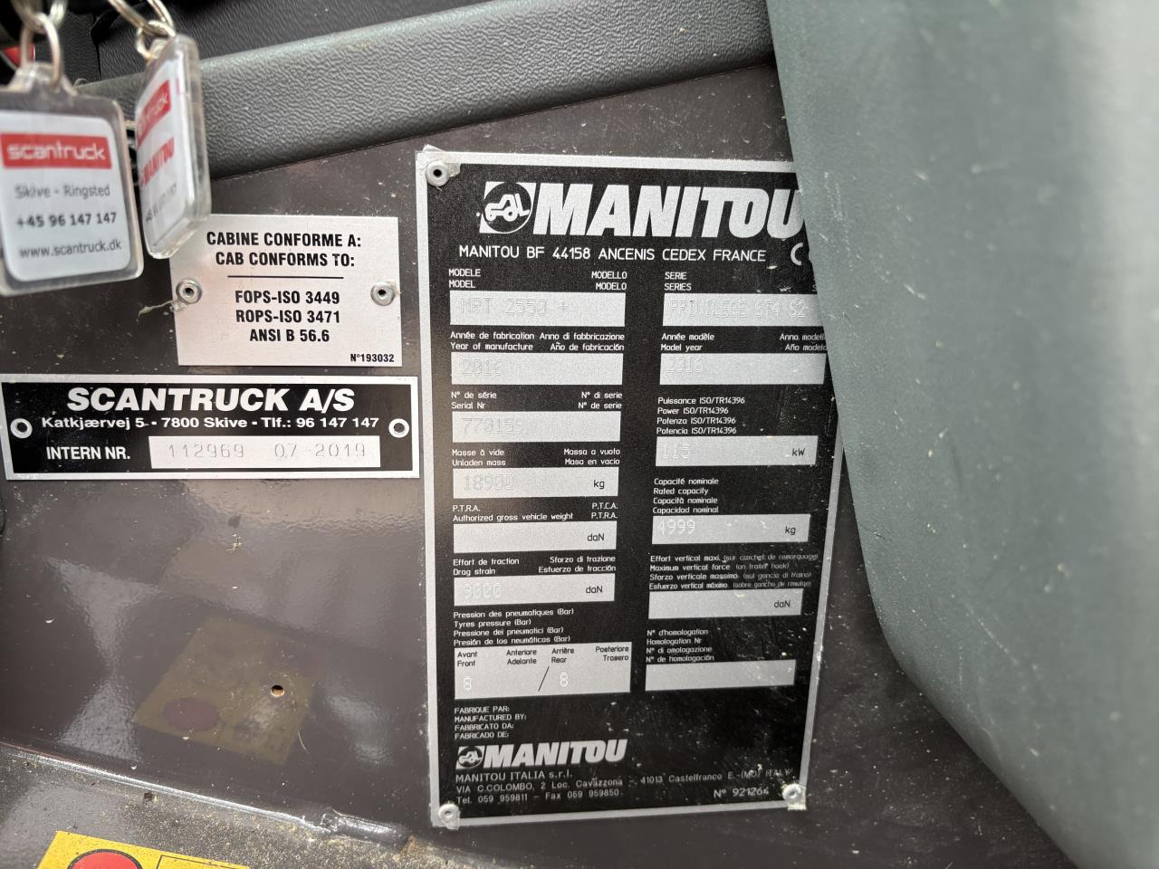 Teleskoplastere Manitou MRT2550P+ ST4