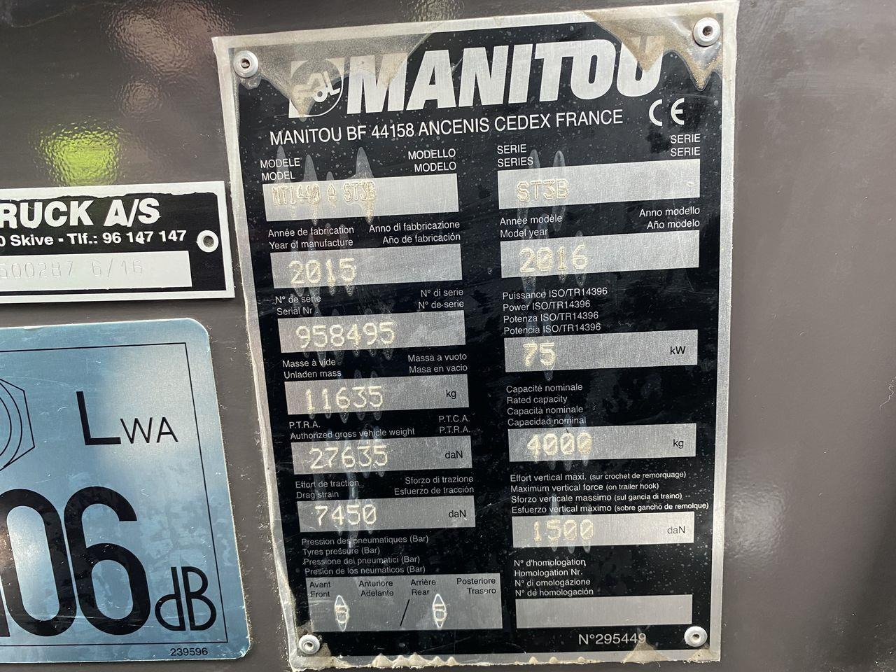 Teleskoplastere Manitou MT1440A ST3B