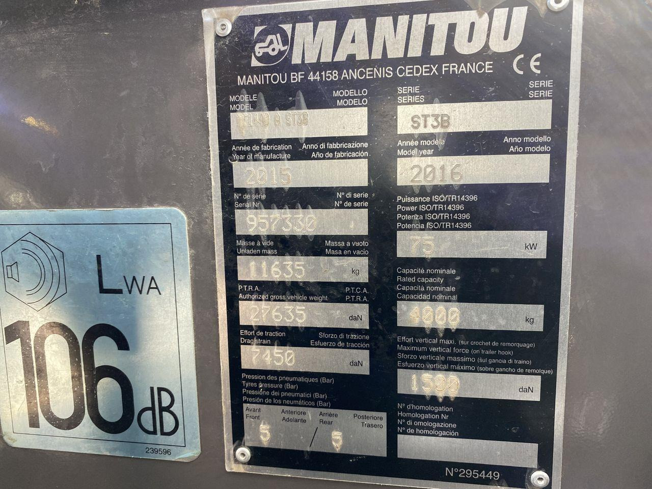 Teleskoplastere Manitou MT1440A ST3B