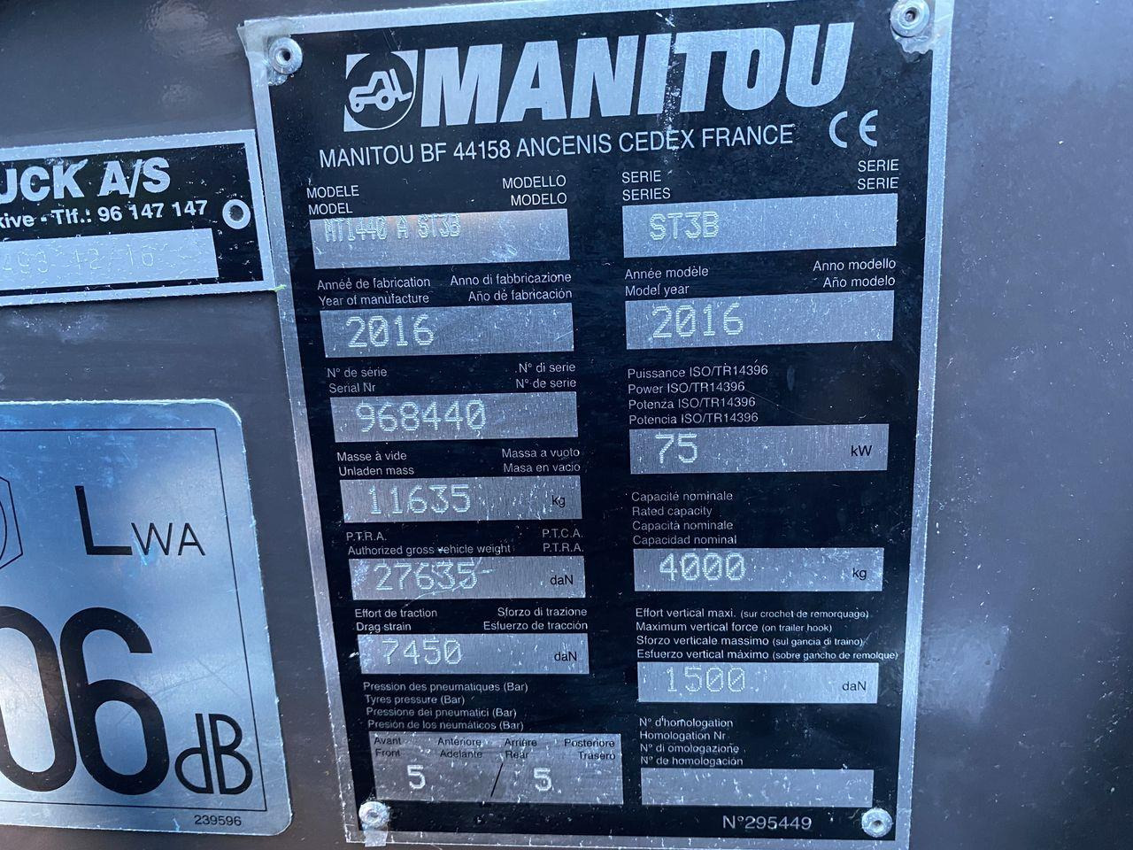 Teleskoplastere Manitou MT1440A ST3B