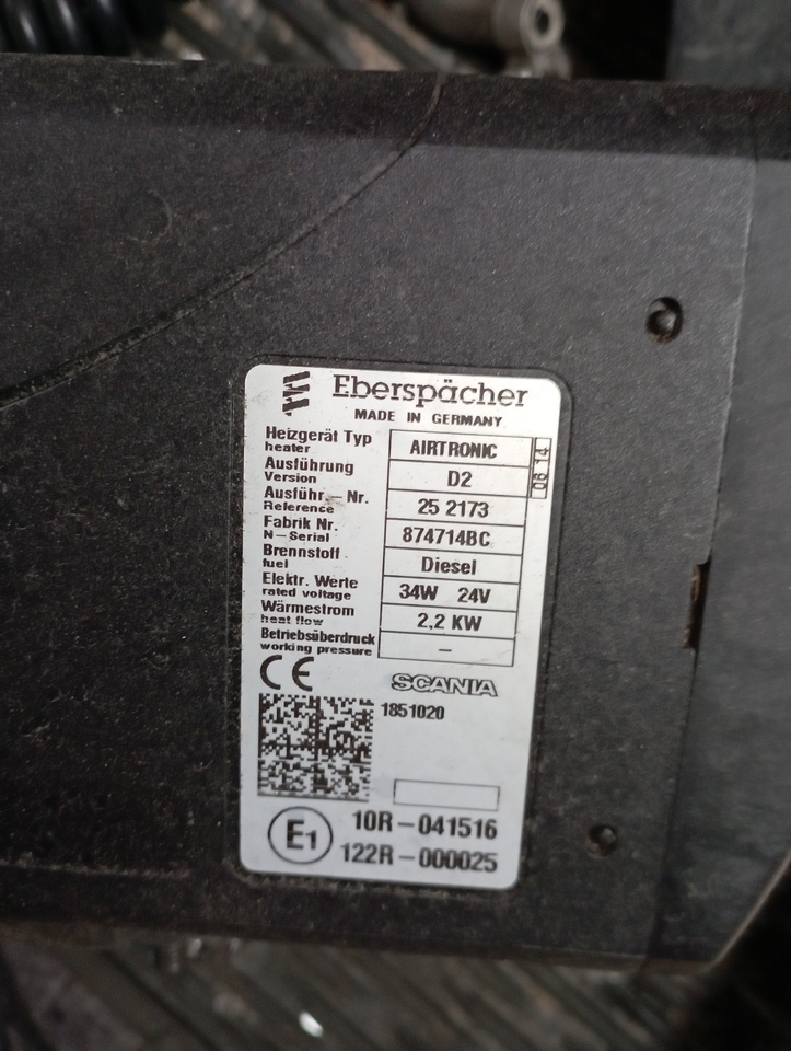 Universaldel for Chassis lastebil Eberspacher Airtronic D2: bilde 2