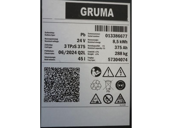 Batteri GRUMA 24 Volt 3 PzS 375 Ah: bilde 5