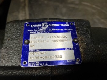 Hydraulikk Sauer Sundstrand 42R41DG1A172J2C - Kramer - Pump: bilde 3