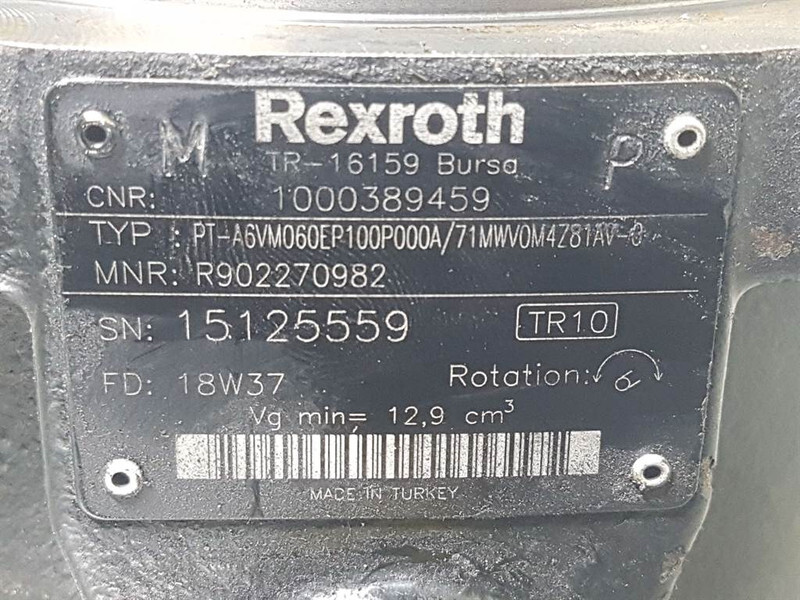 Ny Hydraulikk for Bygg og anlegg WACKER NEUSON 1000389459-Rexroth A6VM060EP100-Drive motor: bilde 6