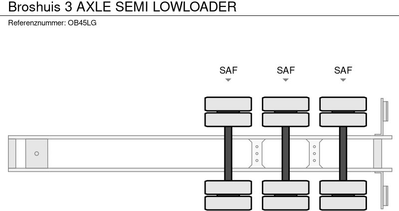 Lavloader semitrailer Broshuis 3 AXLE SEMI LOWLOADER: bilde 11