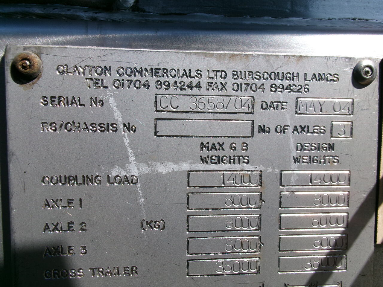 Tanksemi for transport av bitum Clayton Bitumen tank inox 33 m3 / 1 comp + ADR: bilde 14