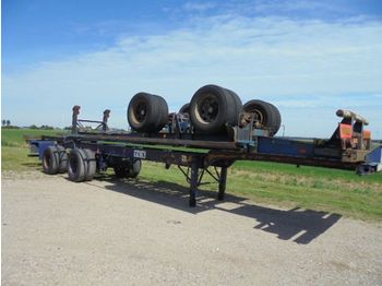 Netam 40 FT gooseneck chassis Steel suspension 8 tyres - Container-transport/ Vekselflak semitrailer