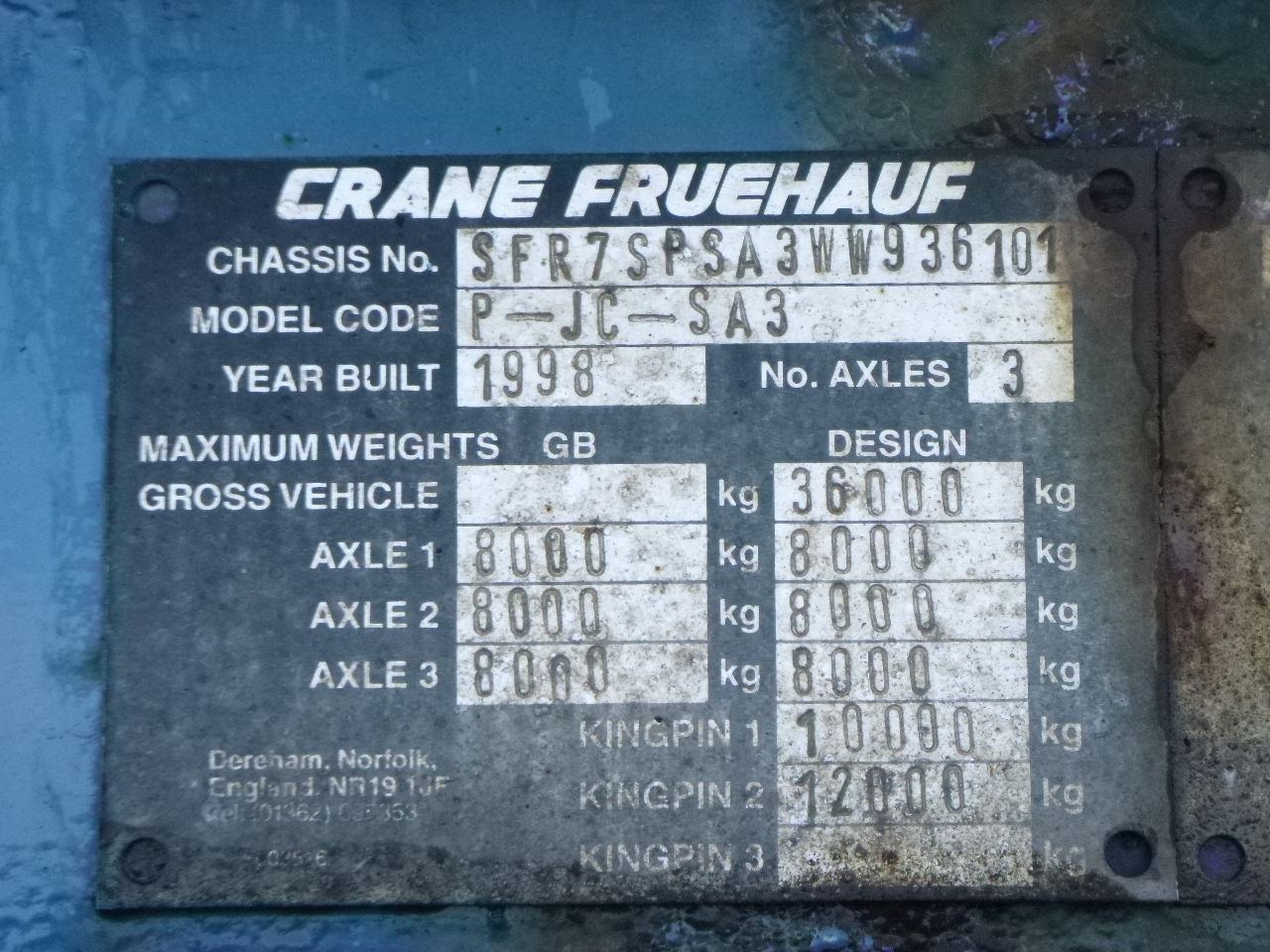 Leie Crane Fruehauf Stack - 3 x container trailer 20-20-30-40 ft Crane Fruehauf Stack - 3 x container trailer 20-20-30-40 ft: bilde 19