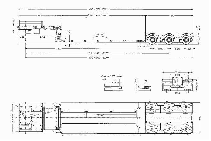 Ny Lavloader semitrailer Faymonville 3-Achs-Tiefbett mit Pendelachsen: bilde 8