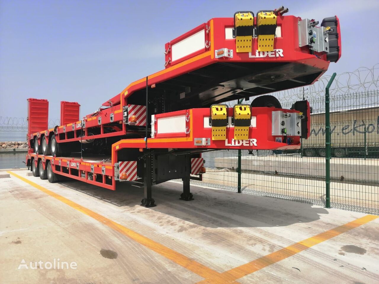 Ny Lavloader semitrailer for transport av tunge maskiner LIDER 2024  READY IN STOCK 50 TONS CAPACITY LOWBED: bilde 11