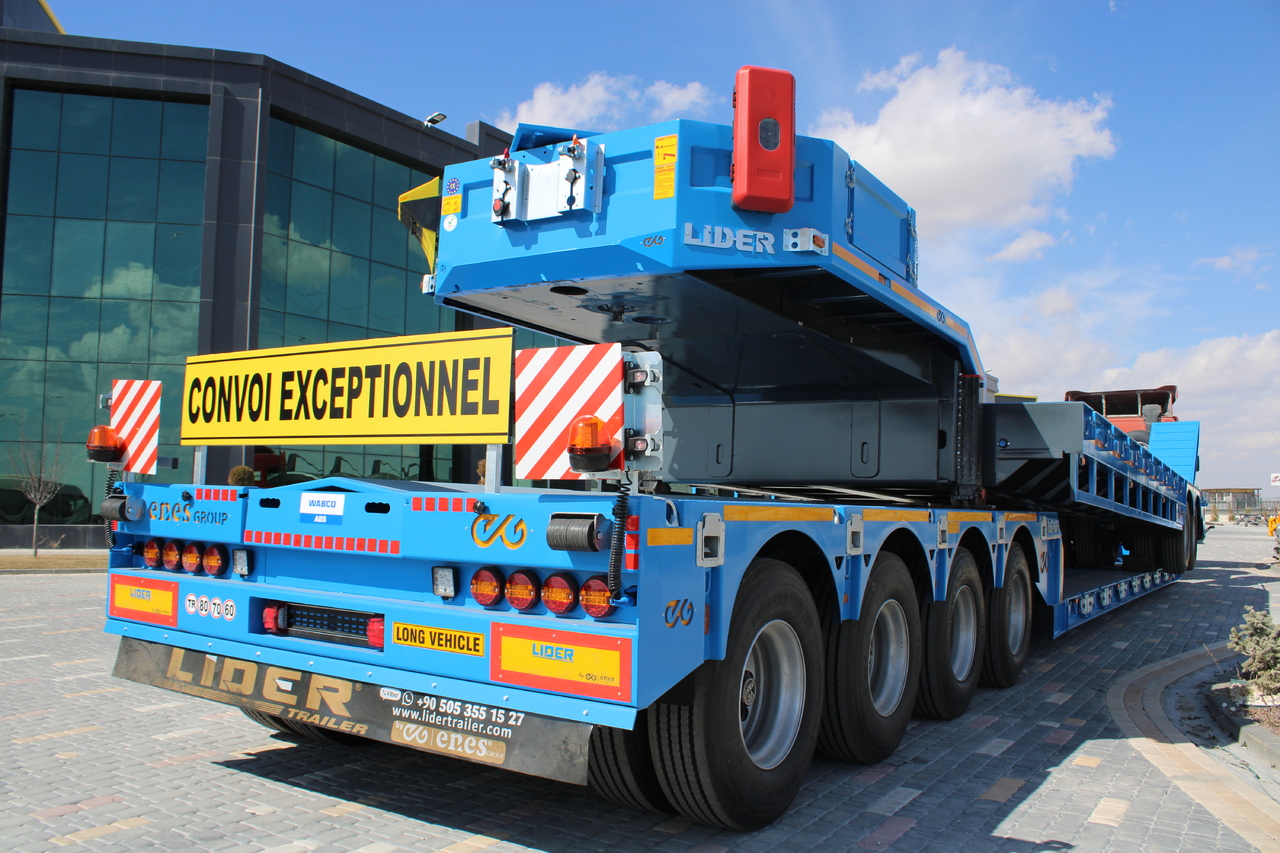 Ny Lavloader semitrailer for transport av tunge maskiner LIDER 2024 READY IN STOCK UNUSED FRONT LOADING: bilde 13