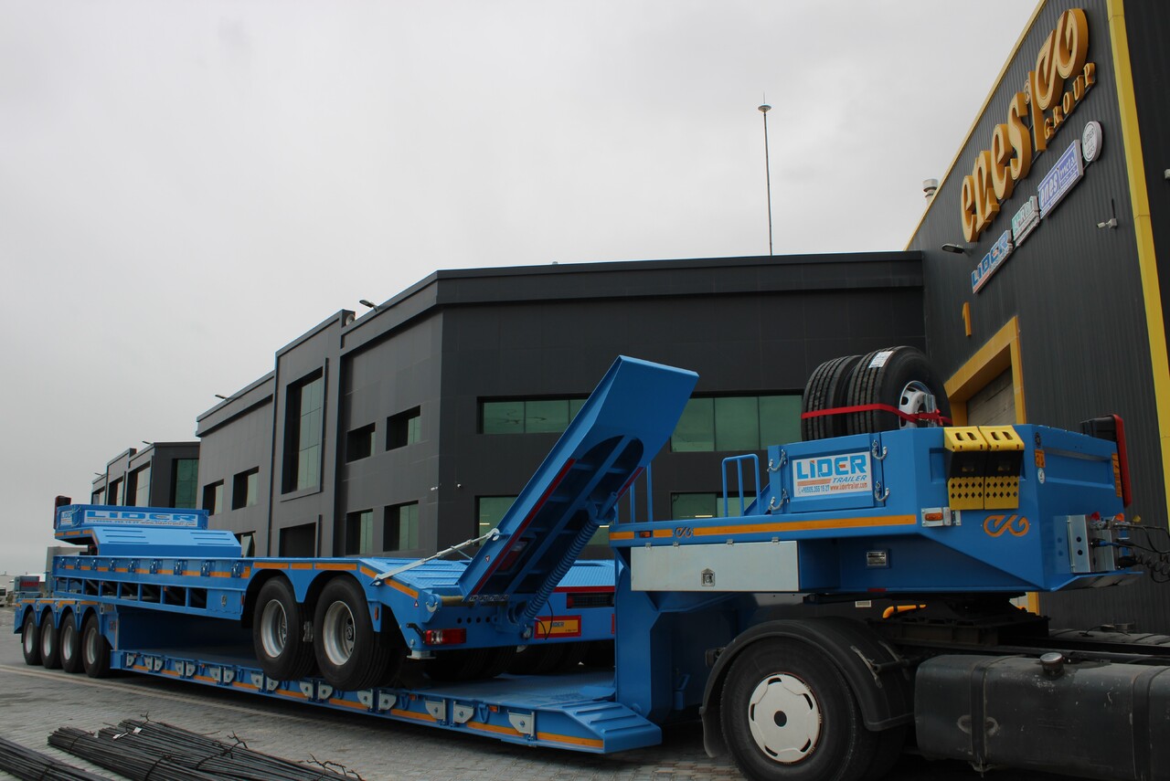 Ny Lavloader semitrailer for transport av tunge maskiner LIDER 2024 READY IN STOCK UNUSED FRONT LOADING: bilde 20
