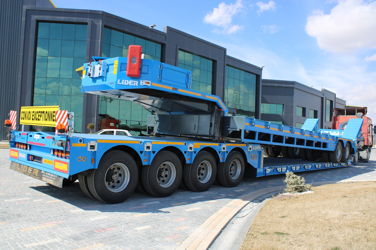 Ny Lavloader semitrailer for transport av tunge maskiner LIDER 2024 READY IN STOCK UNUSED FRONT LOADING: bilde 14