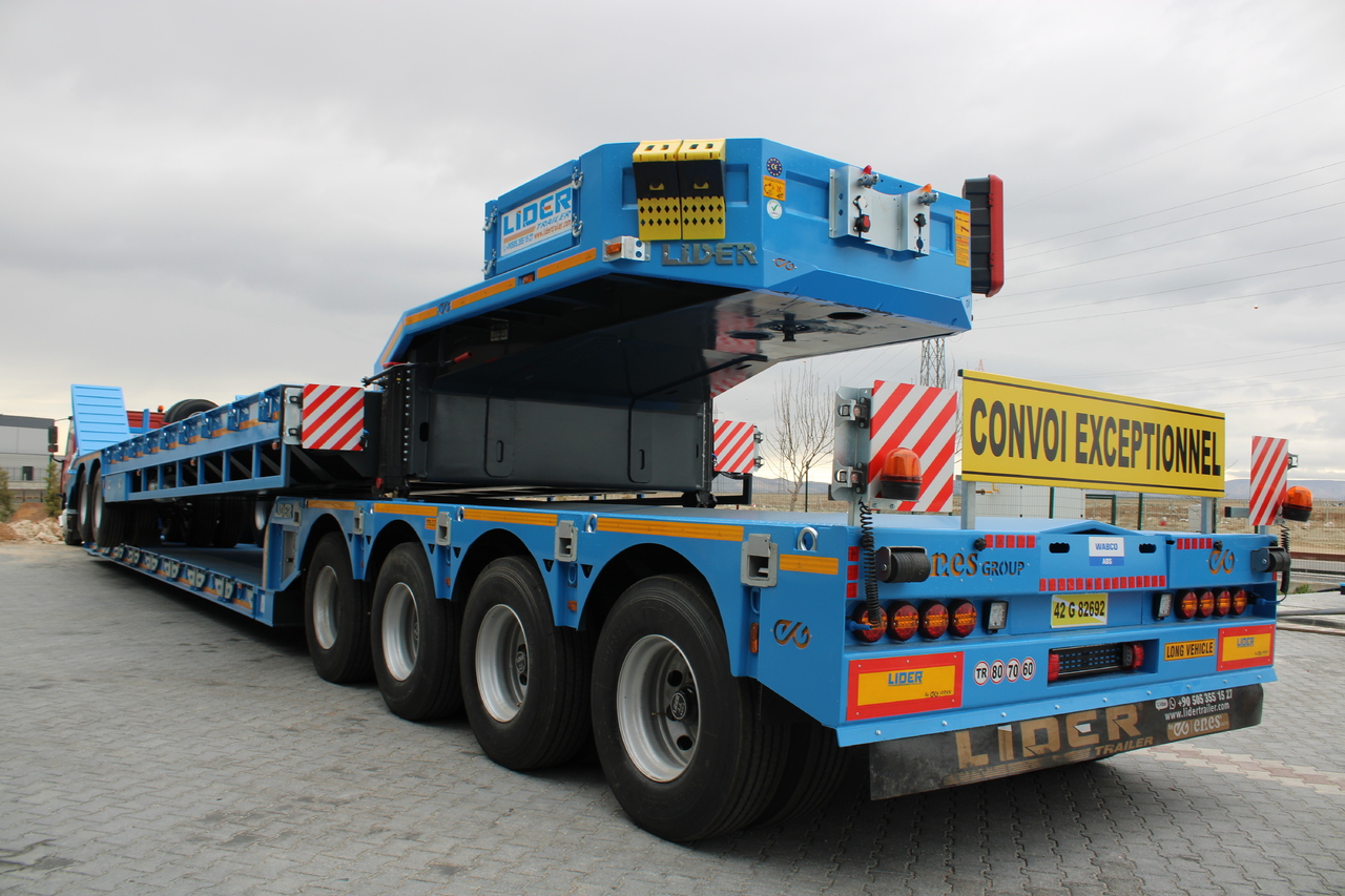 Ny Lavloader semitrailer for transport av tunge maskiner LIDER 2024 READY IN STOCK UNUSED FRONT LOADING: bilde 18