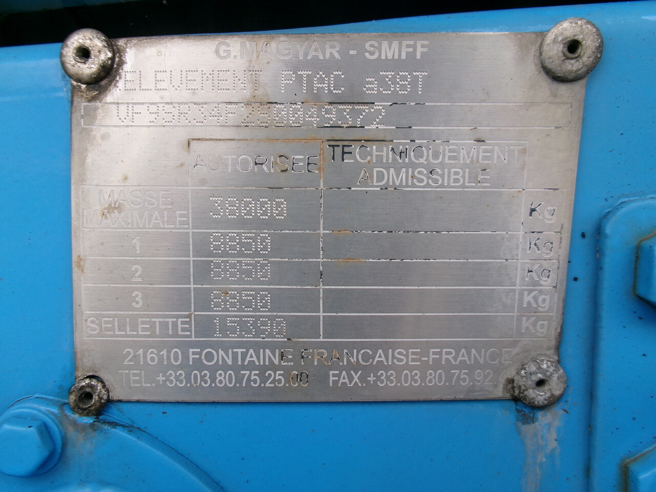 Tanksemi for transport av kjemikalier Magyar Chemical tank inox 32.5 m3 / 1 comp: bilde 30