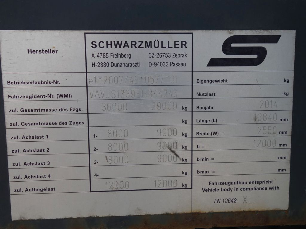 Gardintrailer Schwarzmüller SPA 3/E Standard, Liftachse, Joloda,TOP Zustandt: bilde 17