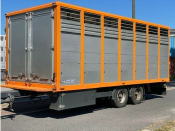 Dyretransport tilhenger Menke Tandem Einstock Vollalu Durchladen