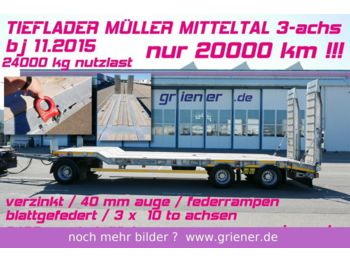 Müller-Mitteltal T3 / 30000 kg/ FEDERRAMPEN 8400 mm / VERZINKT /  - Lavloader tilhenger