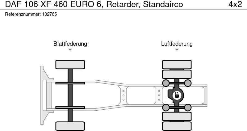 Trekkvogn DAF 106 XF 460 EURO 6, Retarder, Standairco: bilde 12